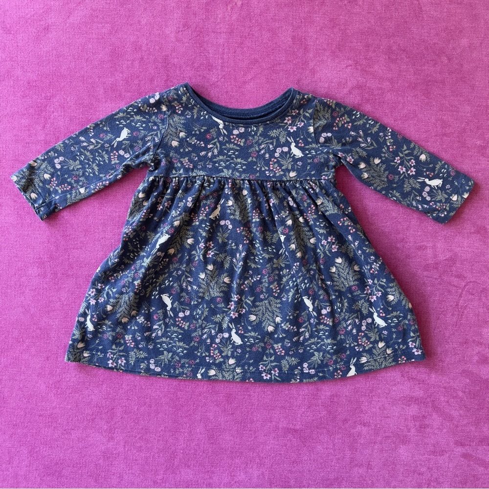 Old Navy Bunny Forest Long Sleeve Dress